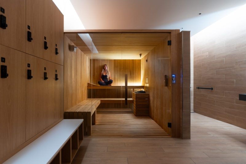 Wellness center with sauna